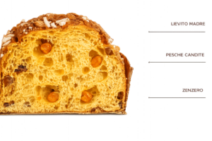 panettone estivo Avidano con pesche e zenzero canditi per un tocco di freschezza